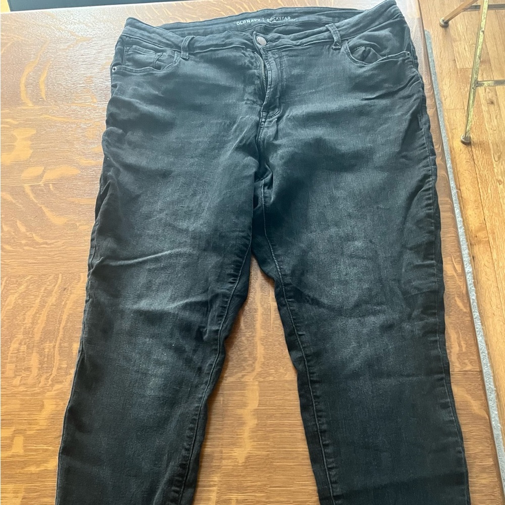 ISO Old Navy Rockstar midrise jeans, black, size 16